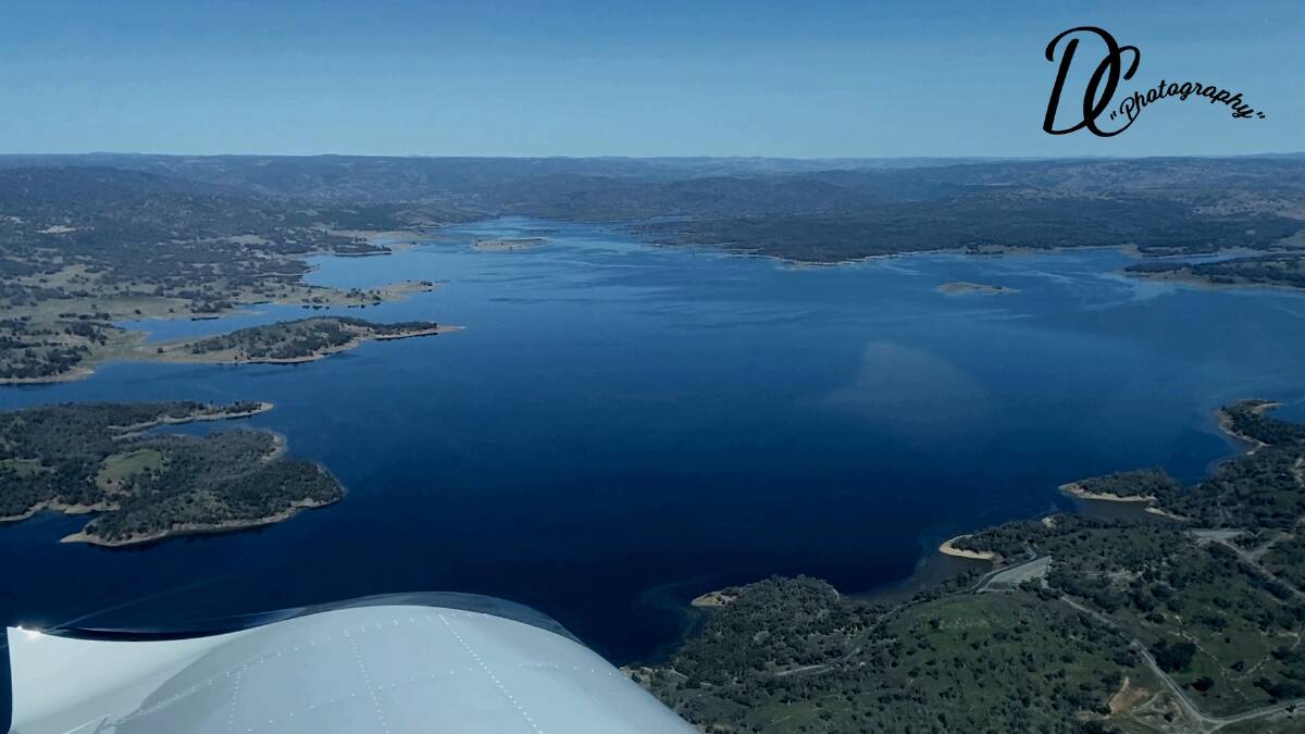 FROM THE SKY: David Caroll flew over Burrendong Dam on September 2. Photo: David Carroll Photography