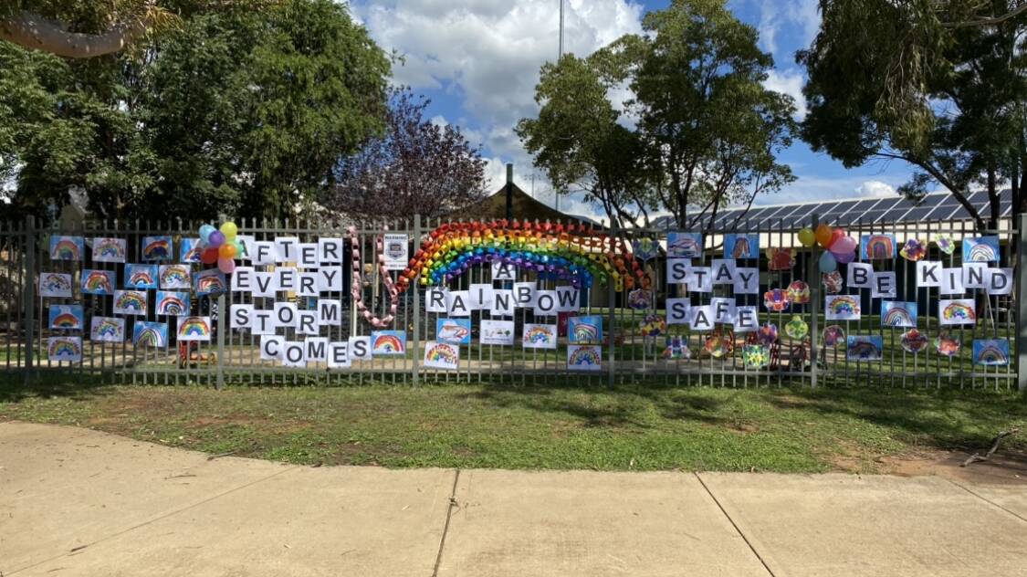 Preschool rainbow gives children a message of hope
