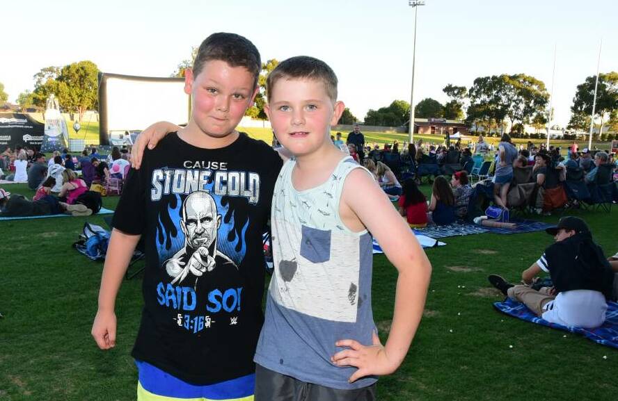 POSTPONED: Zeke Hollier and Noah Fenton enjoyed a past Cinema Under the Stars. This year's has been postponed until February. Photo: PAIGE WILLIAMS