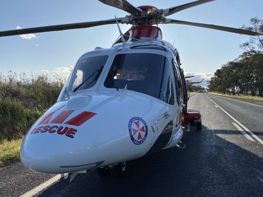 The Westpac Rescue Helicopter was tasked to carry out an urgent primary response task to a report of a serious MVA head on collision. Picture by Westpac Rescue Helicopter Service.