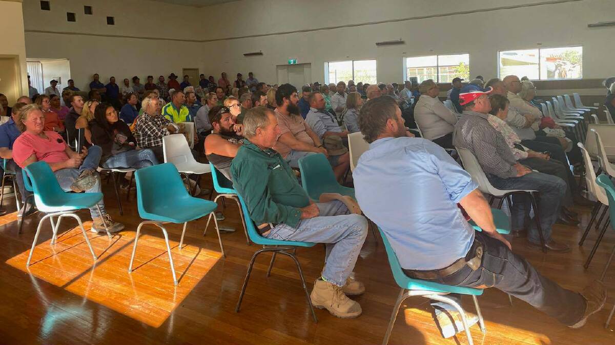 Over 200 concerned community members attended the Ivanhoe Hall in March for a consultation meeting regarding the proposal. Photo: Supplied 