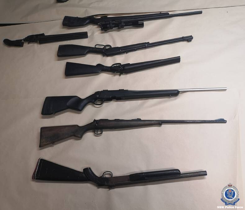SEIZED: Police have seized seven firearms during the investigation. Photo: NSW POLICE