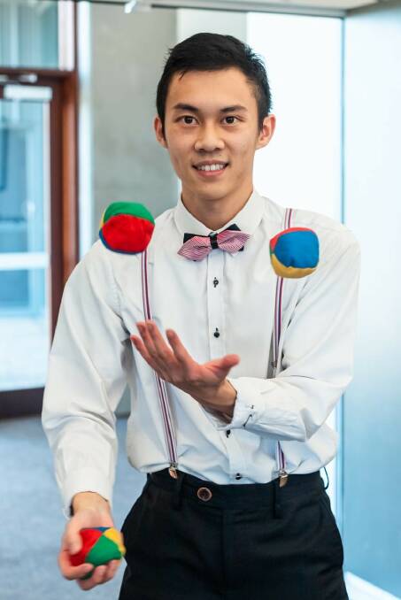 JUGGLE: Kenny Cheung, a world champion juggler and a brilliant showman with a unique quirky energy on stage. Photo: CONTRIBUTED