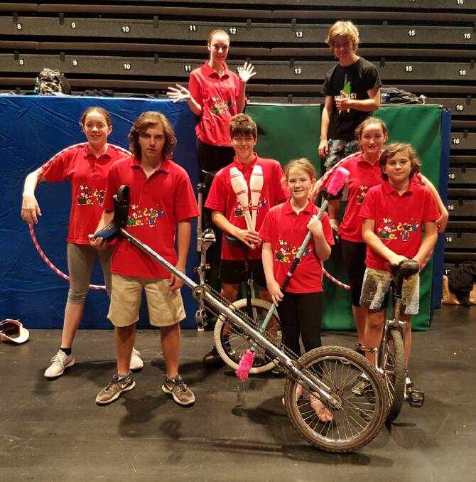 SPECTACULAR: Circus West students taking part in the Schools Spectacular include Holly Shields, Conner Knight, Kailee Linnane, Joshua Aubila, Rachelle McLane, Bayleigh Wellington, Hallie Bourke and Jacob Mohr. Photo: CONTRIBUTED
