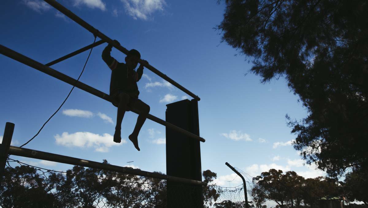 A young boy faces an uncertain future in Wilcannia. Picture: Dion Georgopoulos