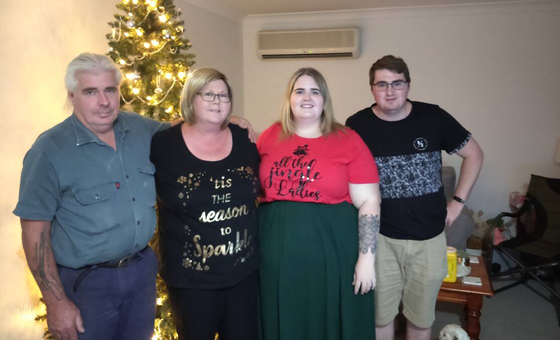 FAMILY SUPPORT: Jody Beahan (second from left), with her husband Mark and children Emily and Josh, is undergoing immunotherapy. Photo: CONTRIBUTED