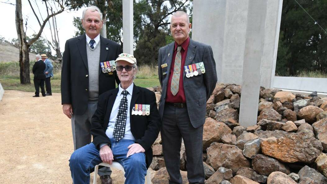 Graham Lee, Ian 'Smiley' Bayliff and Tony Stepney- all Fairbridge survivors and Vietnam Vets. Photo: CARLA FREEDMAN
