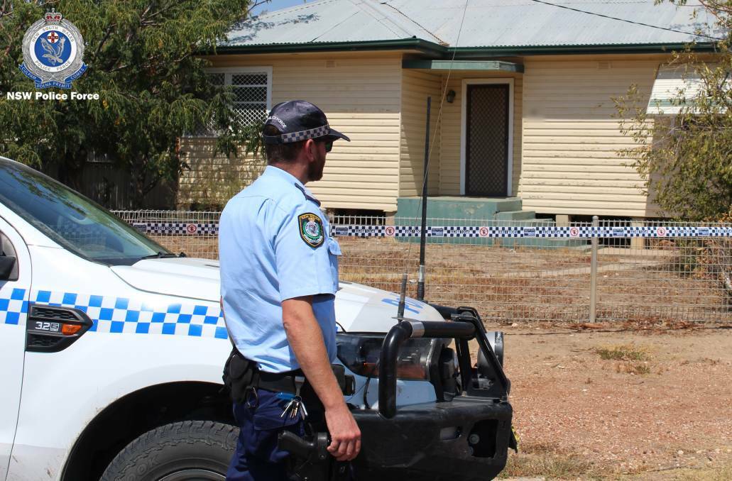 Forensic examination of the Walgett home. Photo: NSW Police