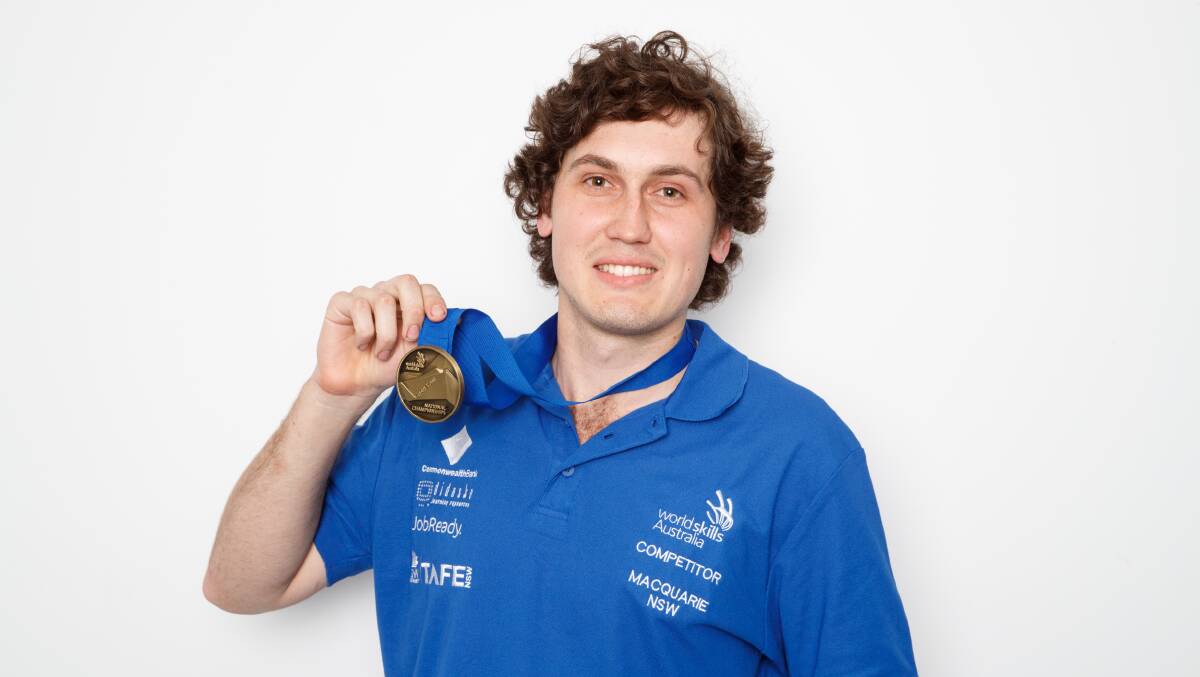 Clinton Larkings won gold at the WorldSkills competition in Sydney. Photo: SUPPLIED