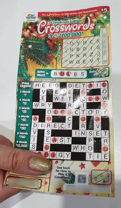 THE WINNING TICKET: A Dubbo man has won a massive $100,000 on an Instant Scratch-Its ticket. Photo: CONTRIBUTED