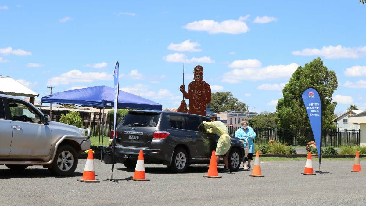 TESTING: A pop-up testing site is open at the Big Bogan in Nyngan for residents to get tested. Photo: CONTRIBUTED