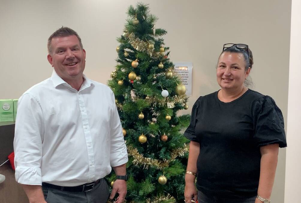 FUNDS GRANTED: Member for Dubbo Dugald Saunders with Orana Support Service CEO Tina Reynolds. Photo: CONTRIBUTED