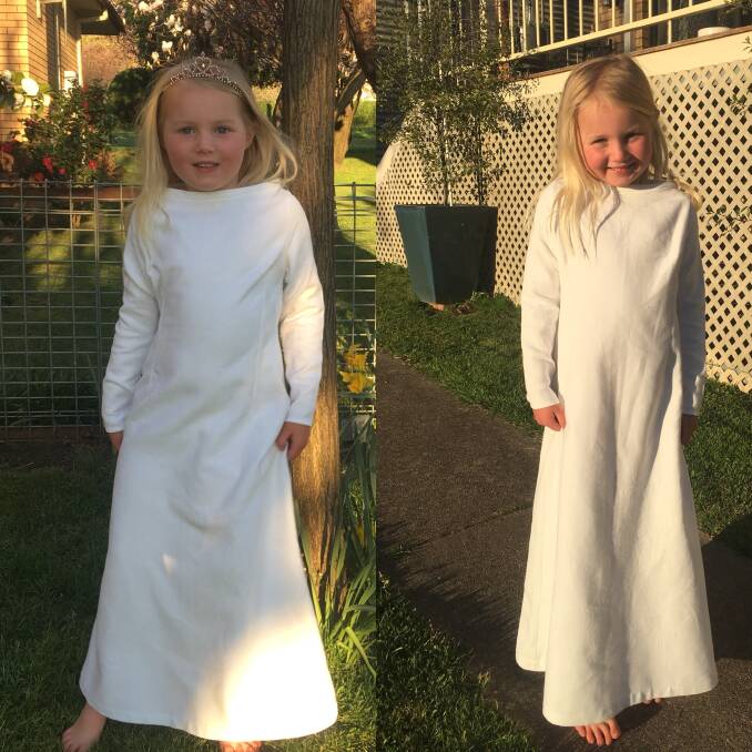 EXCITED: Four-year-old Lily in her Meghan inspired 'wedding' dress. Photo: CONTRIBUTED