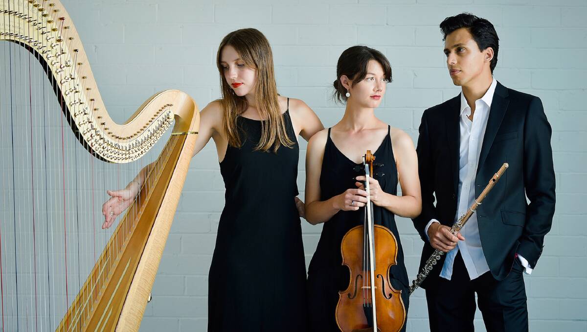 CLASSIC: Chrysalis Trio explores music for harp, flute and viola on August 9. 