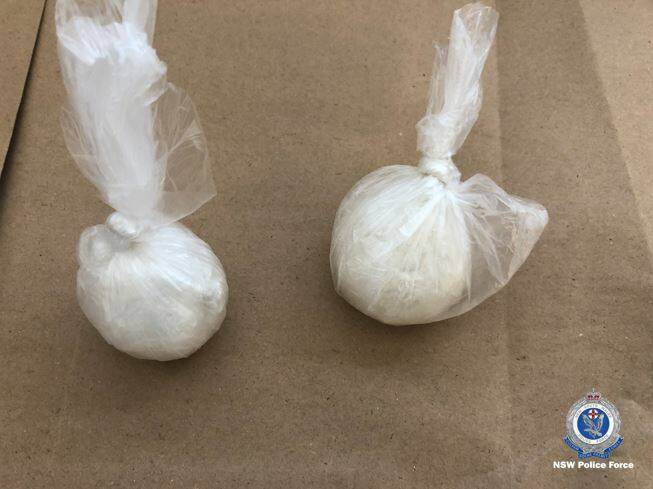 SEARCH: During a search police located and seized 39 grams of methamphetamine. Photo: NSW POLICE FORCE