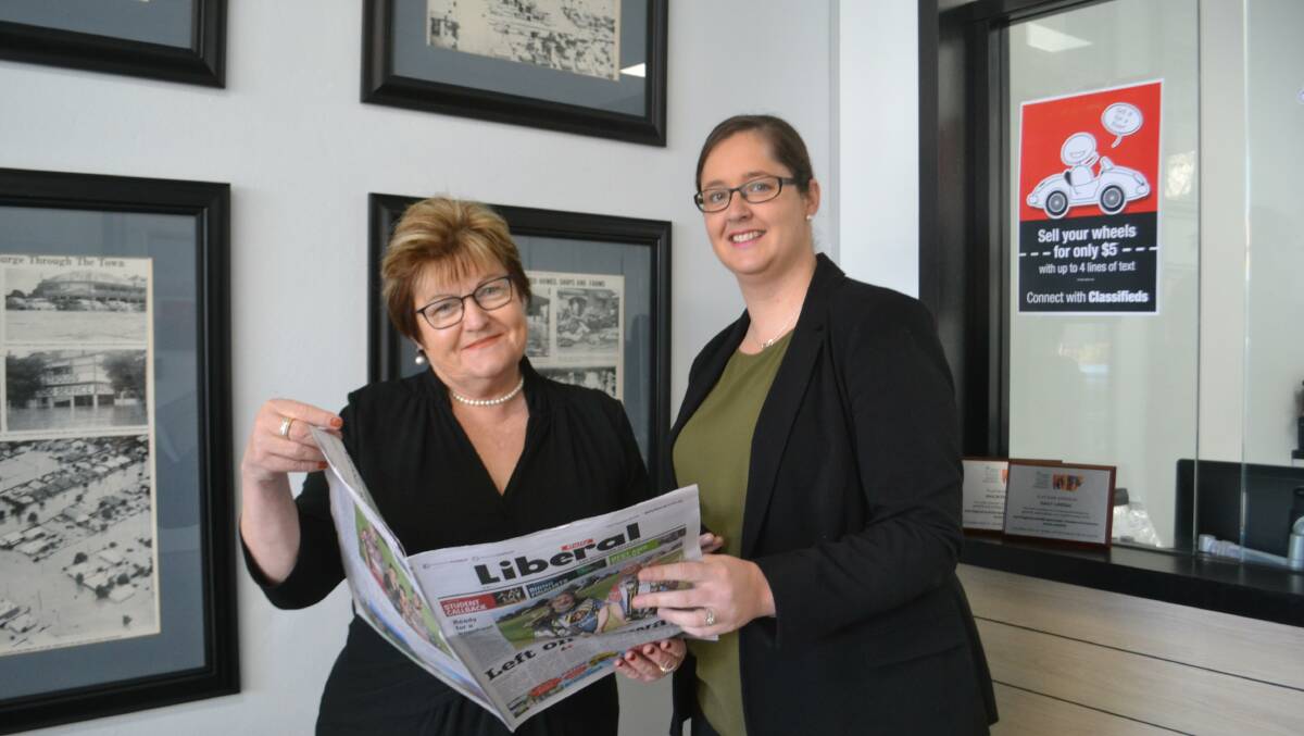 Your News, Your Way: Advertising Sales Manager Marilyn Brann and Editor Lynn Rayner.