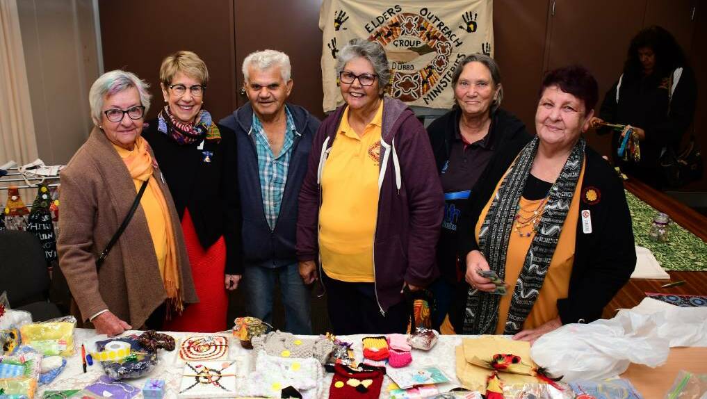 NAIDOC WEEK: Fay Jorgensen, NSW Governor Margaret Beazley, Edward and Rev Gloria Shipp, Margaret Walker and Lorraine Merriman at a NAIDOC event in 2019. Photo: BELINDA SOOLE