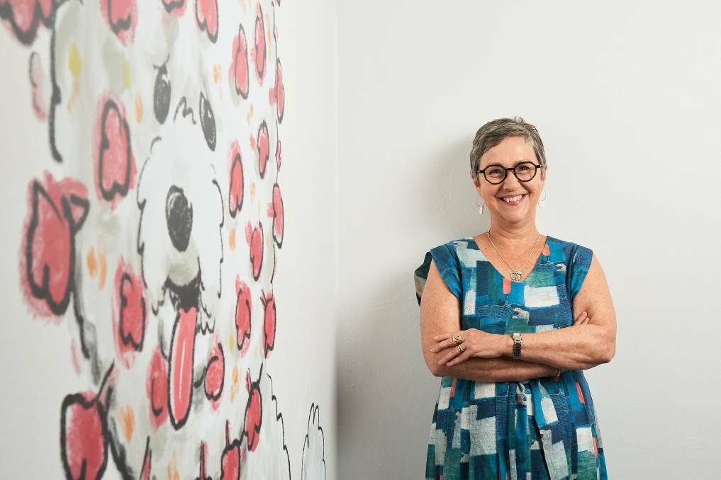 BEHIND THE LINES: Cathy Wilcox in Canberra, 2020. Photo: MATT LOXTON.
