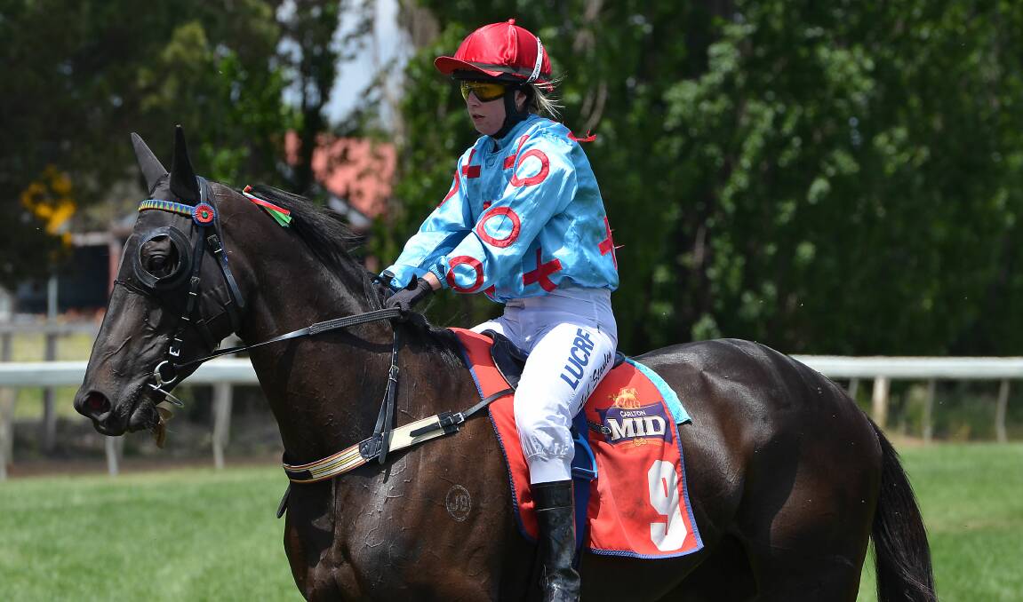 IN THE SADDLE: Ashleigh Stanley will take the reins of her father Peter's three runners at Bathurst on Monday. Photo: ANYA WHITELAW