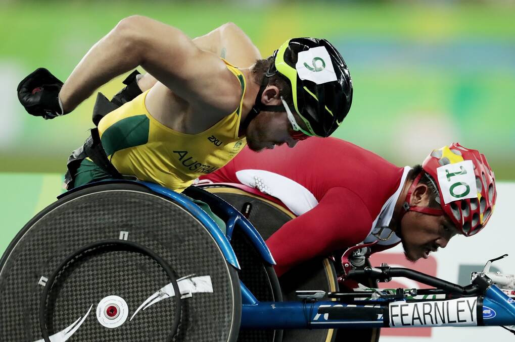 ON TRACK: Kurt Fearnley is preparing to race on the track at London.
