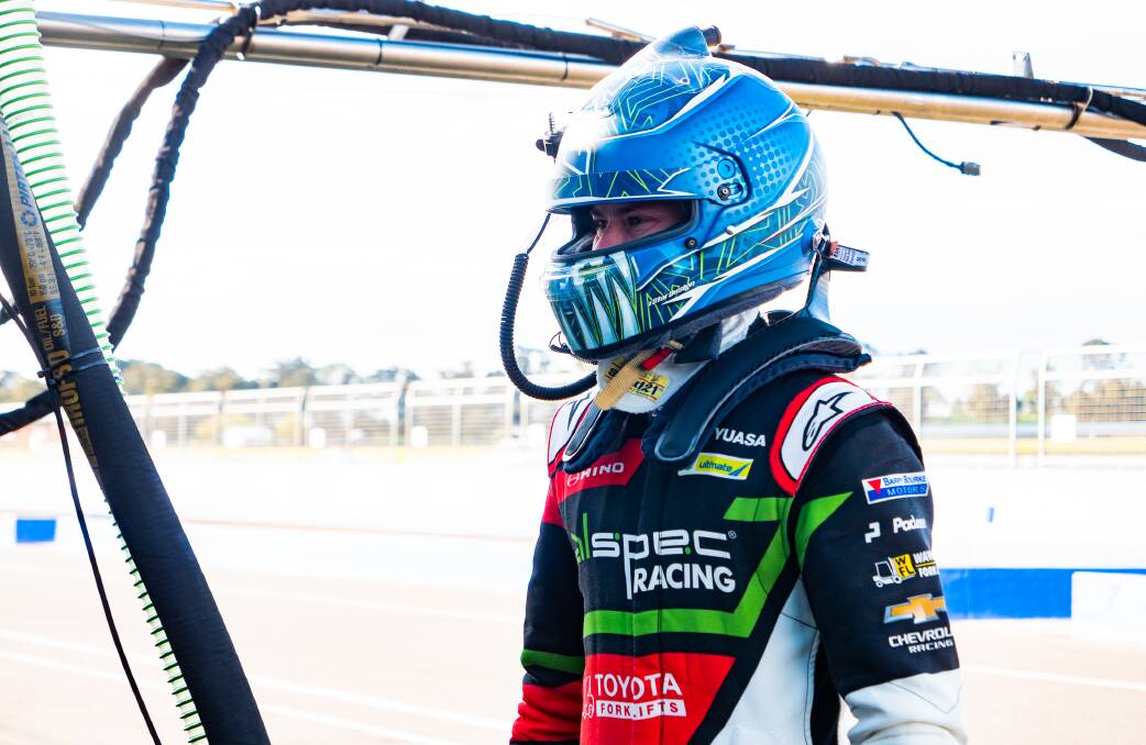 Dubbo talent Tyler Everingham took part in a valuable test at Winton Motor Raceway on Wednesday to prepare for the Bathurst 1000. Pictures by Team 18