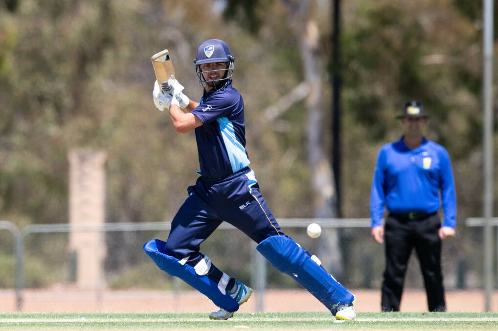 Bathurst cricket talent Nic Broes hit a brilliant, unbeaten 201 for Queanbeyan last Saturday. Picture by Brodie Grogan, Cricket Australia
