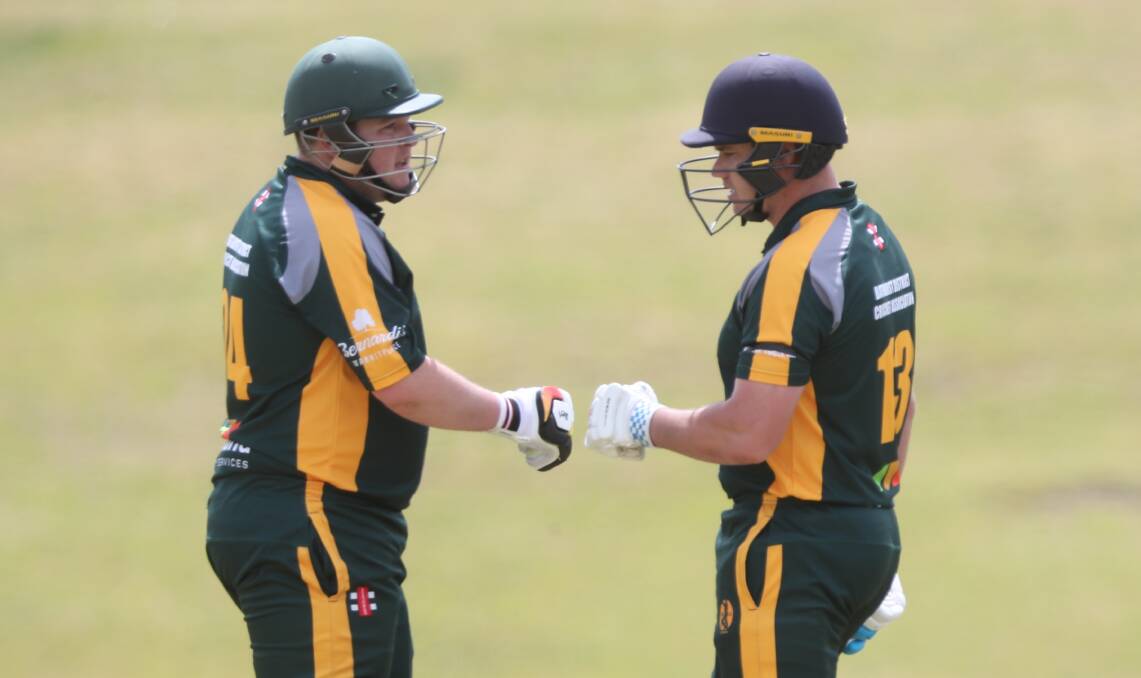 It's a fist bump moment as Bathurst's spot in the Western Zone Premier League final has been confirmed. Picture by Anya Whitelaw