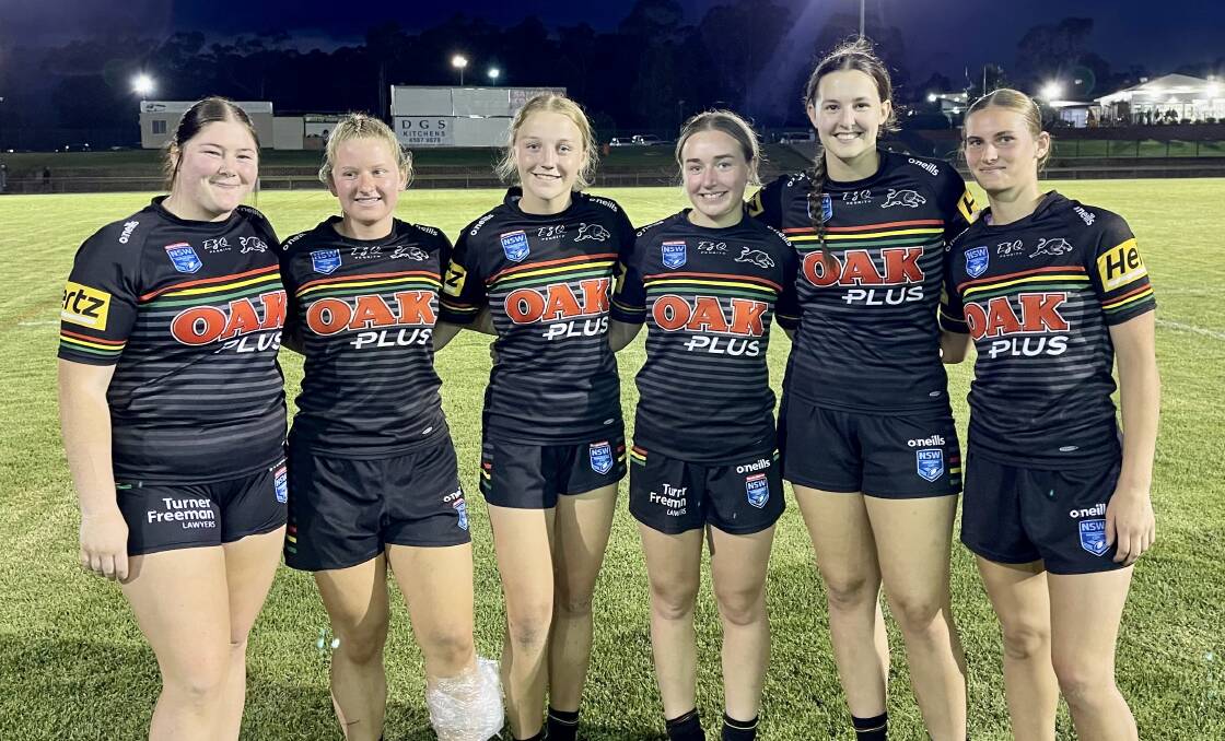 Western products Charlotte Gray, Taylor Keppie, Kirby Maslin, Marley Cardwell, Georgia Cole and Christine Sims have all made Penrith's final Tarsha Gale squad. Picture supplied 