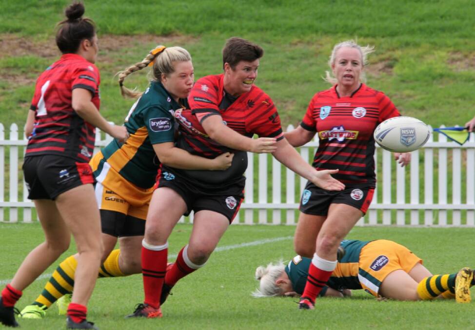 Marita Shoulders, pictured in action for the Country South Steelers, has been added to the Western Rams squad. Picture by NSW Police Rugby League