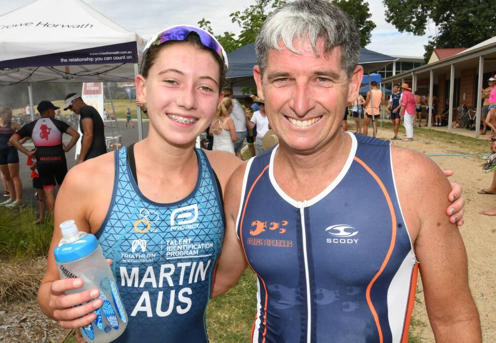 FAMILY DAY OUT: Sophie Martin (15) took out the women's long course honours at Bathurst while with her father Steve Martin was 30th in the men's long course. Photo: CHRIS SEABROOK 012621ctri4