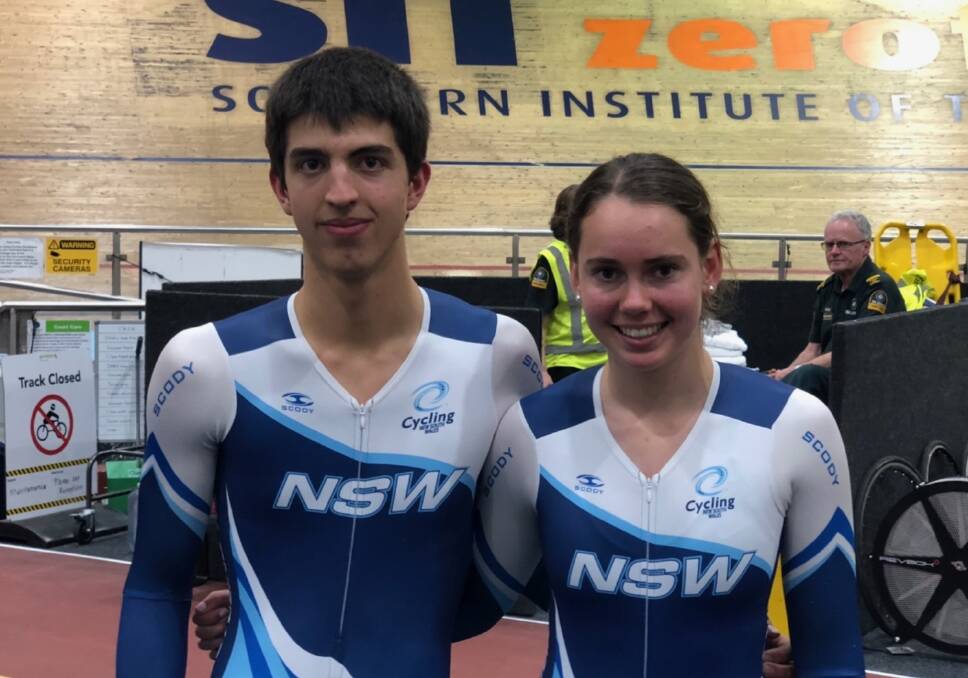 TWO TALENTS: Bathurst riders Daniel Googe and Kalinda Robinson both impressed in their Oceania Track Championships debut.