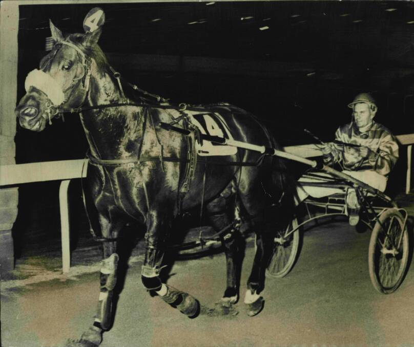 FALSHBACK: Tony Turnbulll returns Hondo Grattan to scale after winning the 1974 Miracle Mile. It is a race which now holds a $1 million purse and it will soon be joined on the NSW program by another $1 million feature. Photo: PETER JOHN MOXHAM