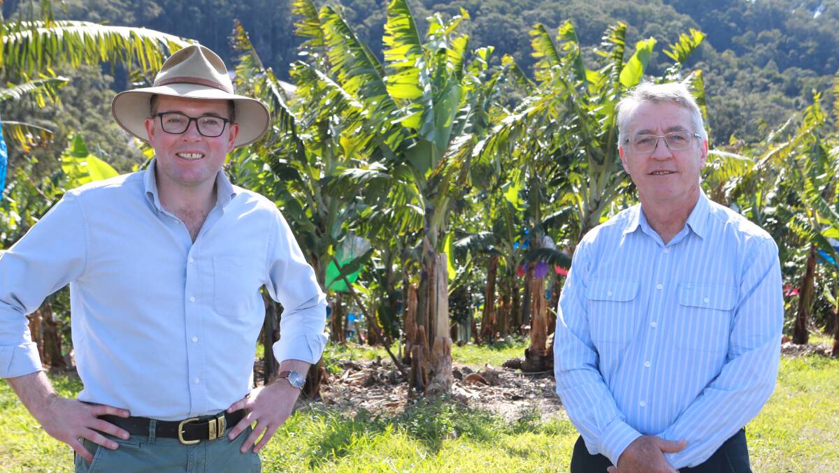NSW Agriculture Minister Adam Marshall and the state's first ag commissioner Daryl Quinlivan. Photo: Simon Scott