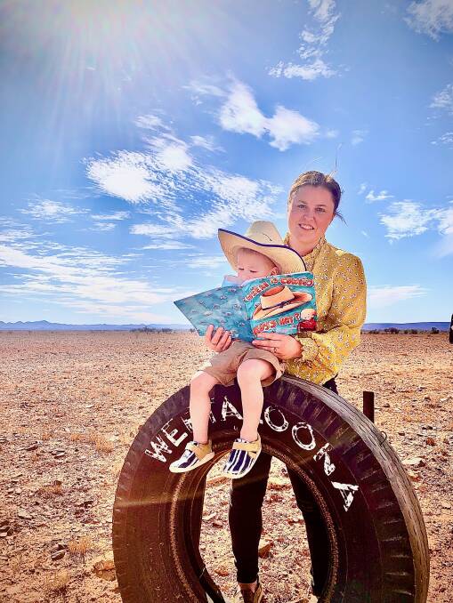 Anna Nunn who wrote the book Where is Cowboy Roy's Hat with her son two-year-old Roy says @buyfromthebush has been a life-changer. Photo: Anna Nunn