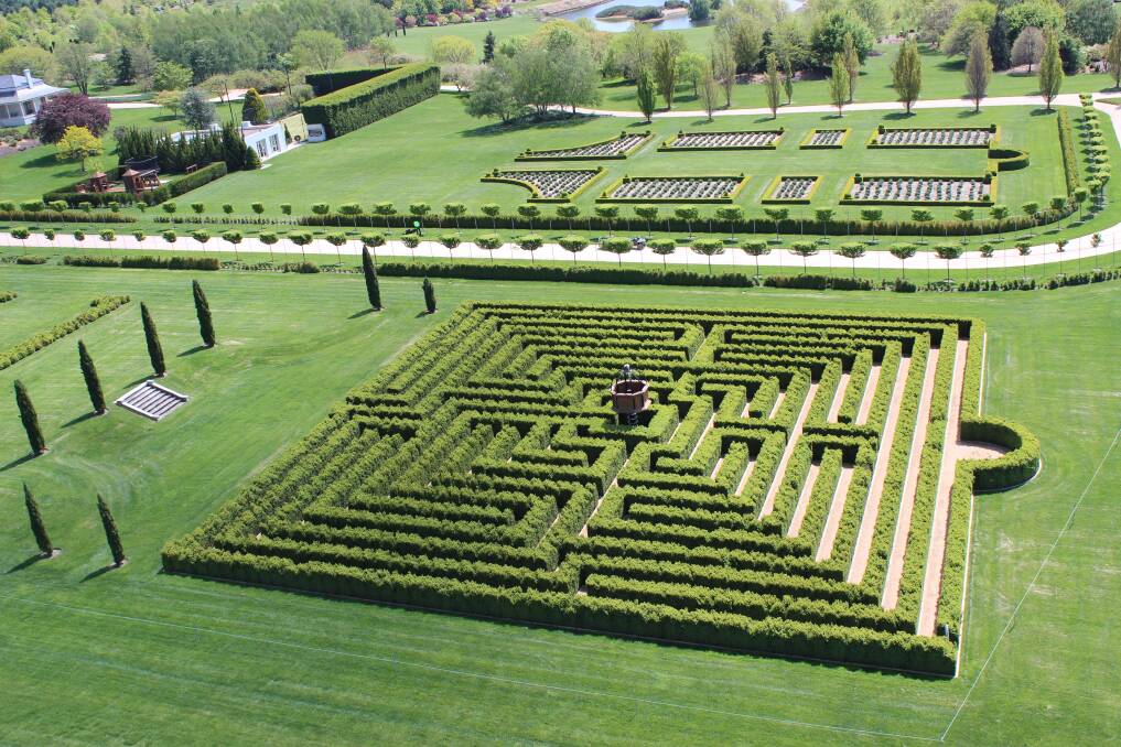 Mayfield Garden: The hedge maze.