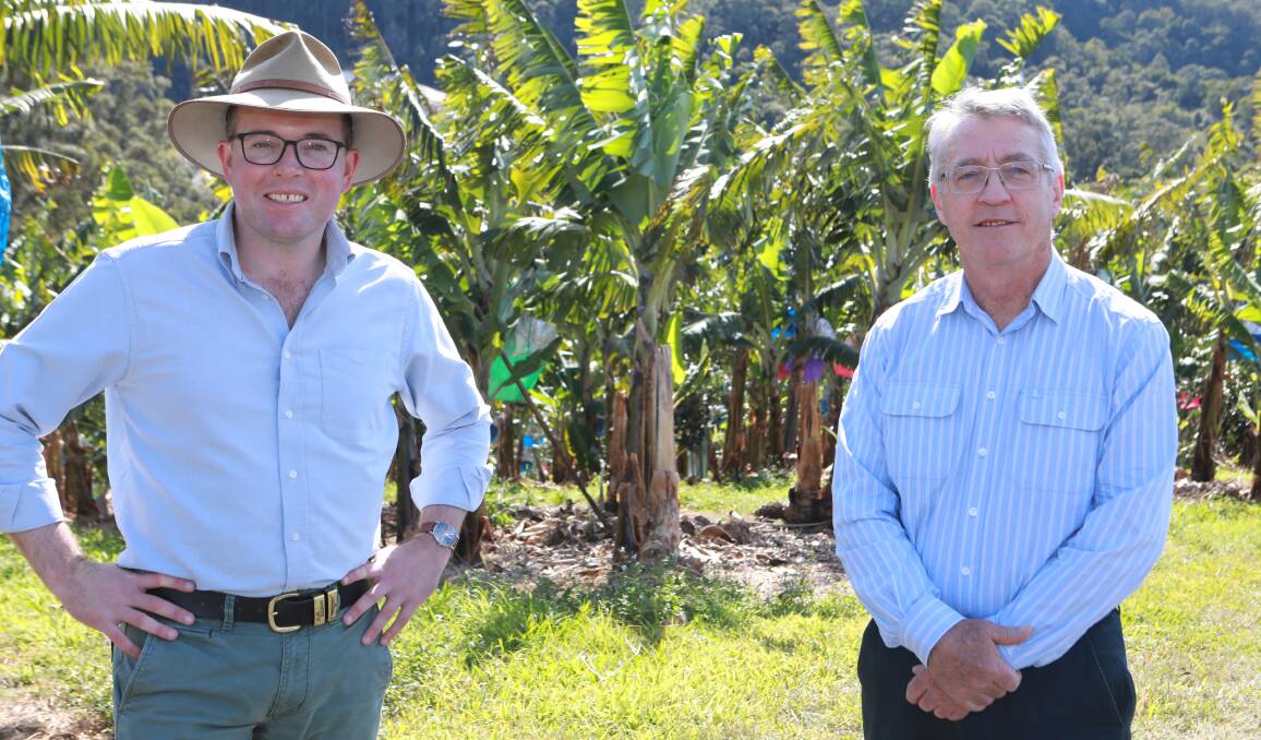 NSW Agriculture Minister Adam Marshall and NSW ag commissioner Daryl Quinlivan are hopeful the state government can implement the report's recommendations. Photo: Simon Scott