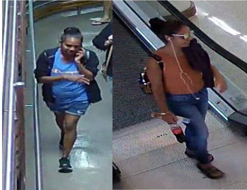 WANTED WOMEN: A CCTV screenshot of two women Orana Mid-Western Police District officers want to speak to in relation to the theft of items from a shop in Dubbo Square on Sunday. Photo: NSW POLICE