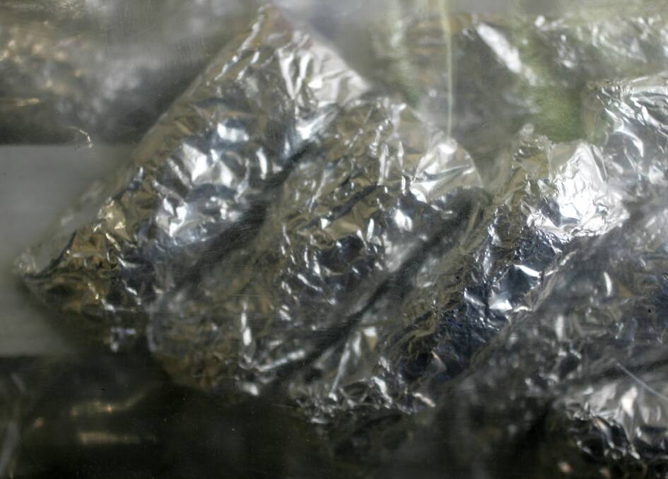 WEED SEIZED: Police found cannabis wrapped in 46 separate pieces of foil "of a similar size and weight so that they could be sold". Photo: FILE 