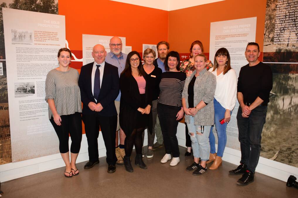 CELEBRATING OPENING: Jessica Moore and the Western Plains Cultural Centre team at the Mad Mossy opening on Saturday. See a gallery of photos from the event below. Photos: AMY MCINTYRE
