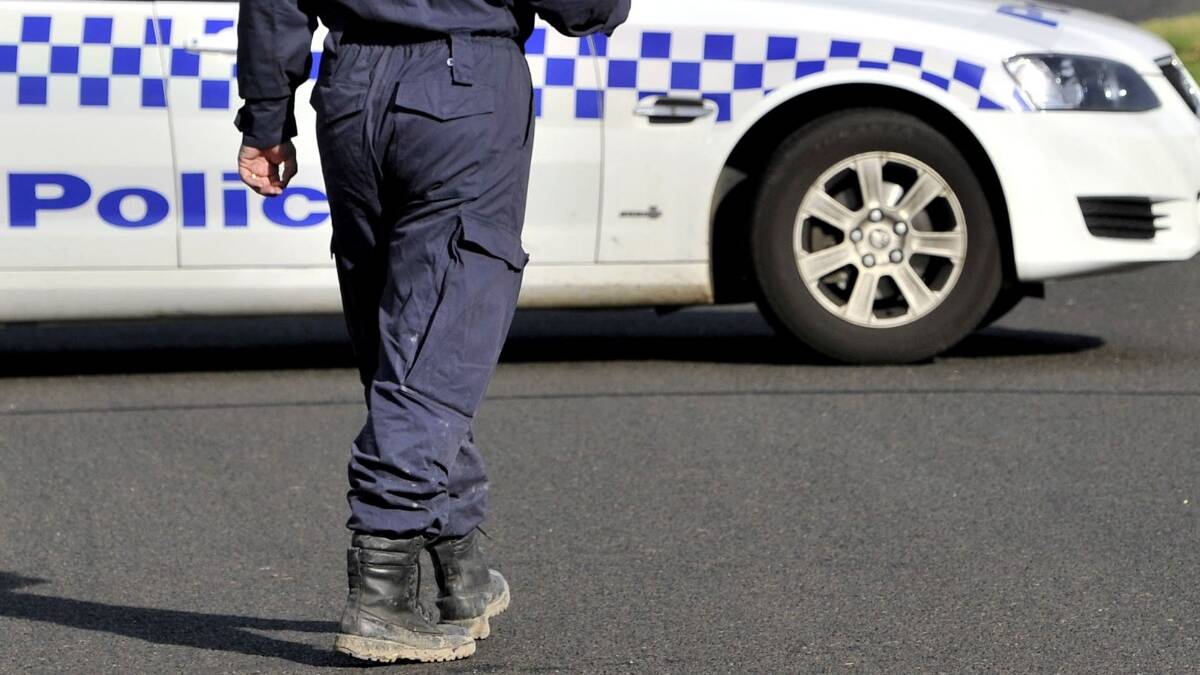 FOOT PURSUIT: Police had to chase an alleged criminal through a paddock to catch him on Sunday.