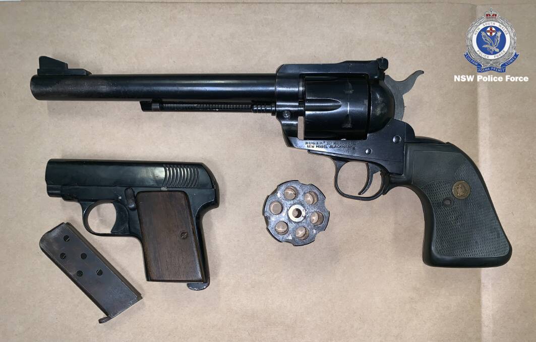 SEIZED: Firearms police obtained as part of the operation. Photo: NSW POLICE