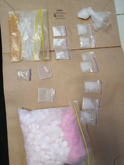 DISCOVERY: Drugs police allegedly found in Allison Mary Peel's possession. Photo: NSW POLICE FORCE