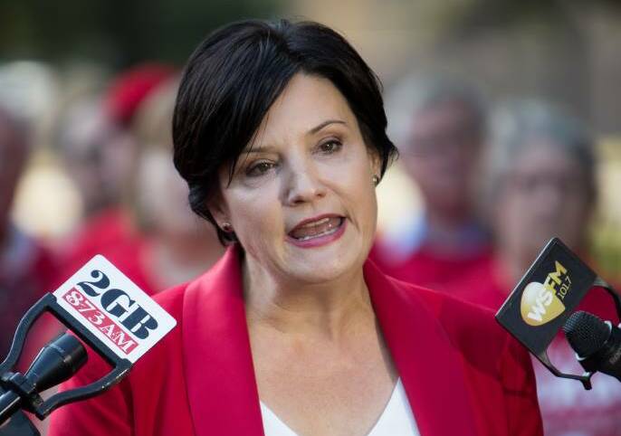NOMINATION: Jodi McKay announces her nomination as a candidate in the NSW Labor leadership contest. Picture: AAP