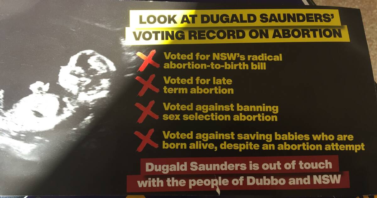 PROVOCATIVE MATERIAL: An Australian Christian Lobby flyer dropped in Dubbo mailboxes this week. 