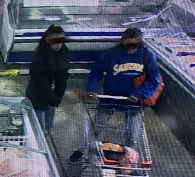 MEAT THIEVES: Two thieves from Wellington who Mark Knaggs says were caught on CCTV stealing from his business. IMAGE: Dubbo Meat Centre/Facebook. Digitally altered for legal reasons.
