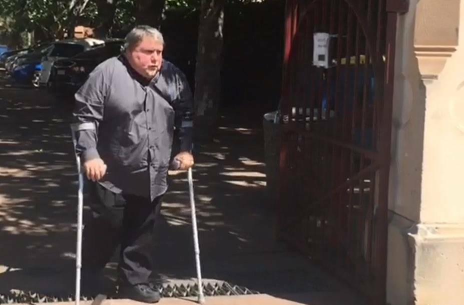 INJURED: Robert Crockford at Dubbo Local Court in 2018.