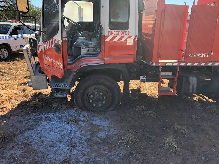 STOLEN: The Rural Fire Service truck was taken from a facility at Pine Grove, about 30 kilometres east of Coonamble. Photo: NSW Police