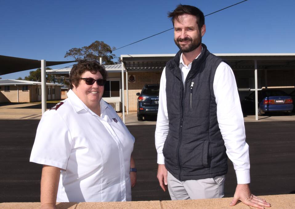 PARTNERING: The Salvation Army's disability services general manager Major Evonne Packer and Westhaven's engagement director Tim Sykes. Photo: EMILY MCINERNEY - BARRIER DAILY TRUTH 
