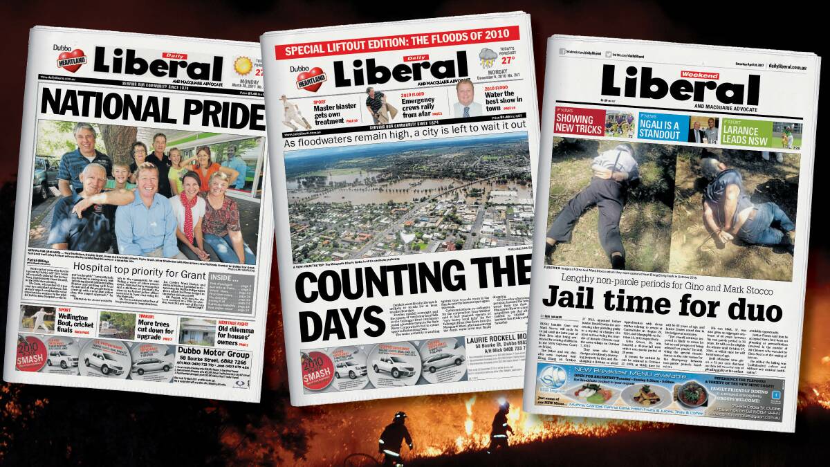 MEMORABLE: Some iconic front pages of the Daily Liberal printed in the past decade.