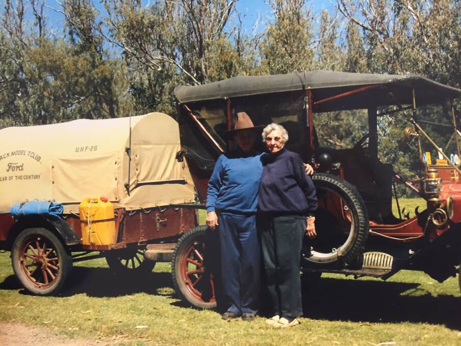 PARTNERS IN LIFE: John Smith with his beloved wife Violet and their Model T Ford.